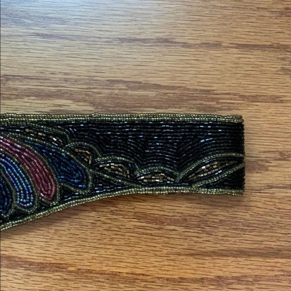 Vintage 80'S RETRO ADJUSTABLE BEADED EVENING BELT - Picture 4 of 6